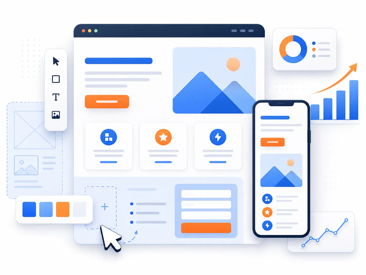 landing page on different screens